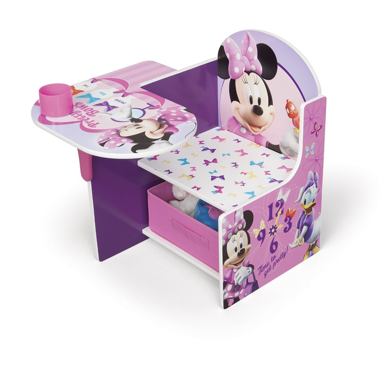 Chair Desk with Storage Bin, Minnie Mouse0
