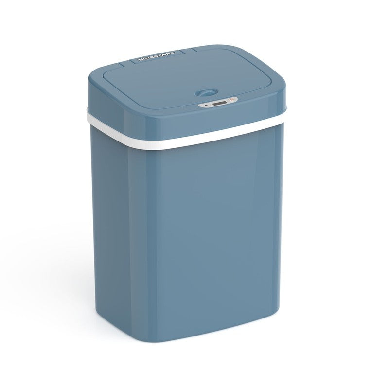 3 Gallon Motion Sensor Bathroom Trash Can, Hands Free Soft Close Lid, Steel Blue11