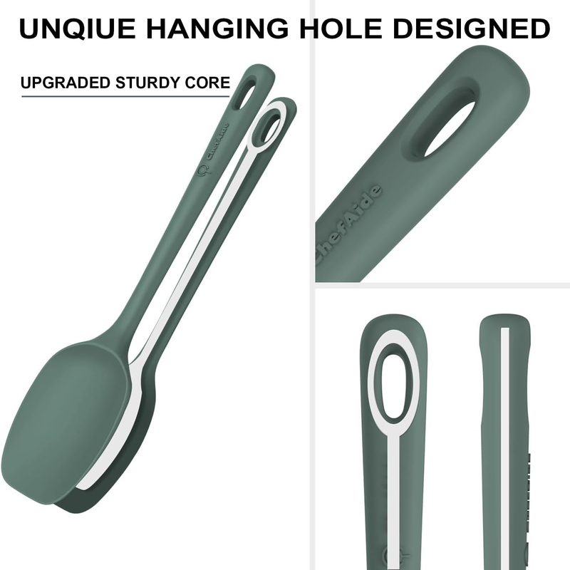 5 Piece Silicone Spatula Set Heat Resistant 600°F Nonstick Cookware2