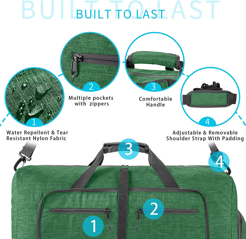 Foldable Travel Duffle Bag 65L 85L 115L Water Resistant Weekender Bag2