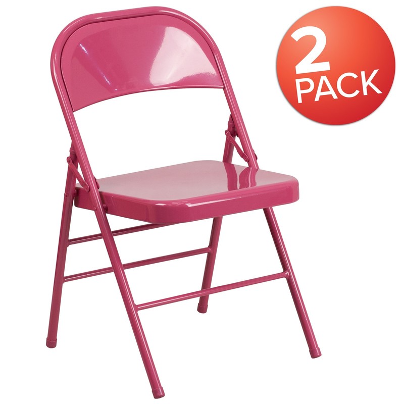 2 Pack HERCULES COLORBURST Series Shockingly Fuchsia Triple Braced & Double Hing2