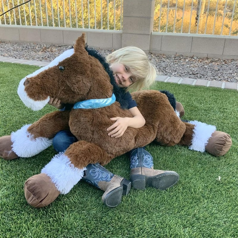 47" Giant Horse Stuffed Animal Large Stuffed Horse Plush Toy3