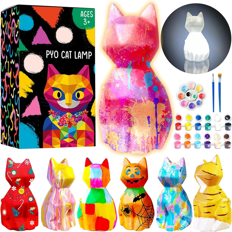 DIY Cat Lamp Painting Kit - Fun Arts & Crafts for Kids Ages 3-120