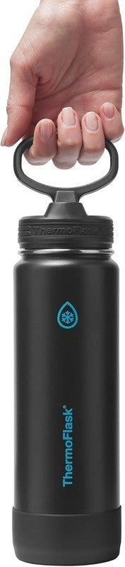 24oz Insulated Water Bottle Stainless Steel Straw Lid Leakproof Hot Cold2