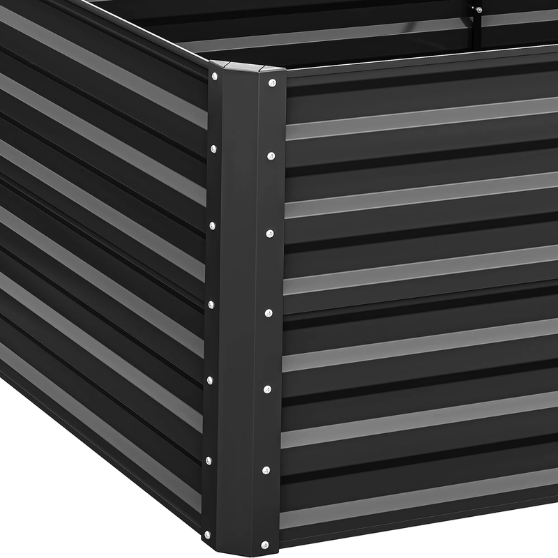6Ftx3Ftx2Ft Large Raised Garden Bed Kit,Outdoor Galvanized Metal Patio Planter B7