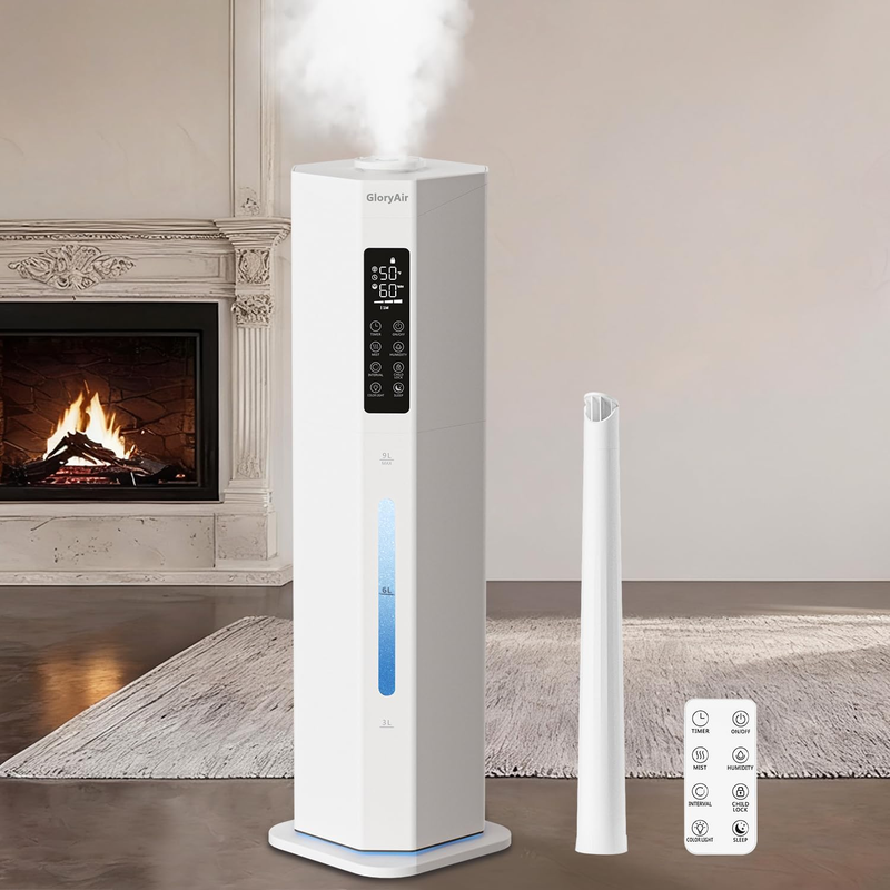 9L Cool Mist Humidifier Top Fill Large Room 120H Auto Mode 7 Color Light Quiet10