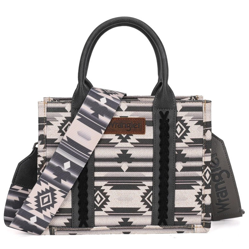 Wrangler Aztec Tote Bag for Women Boho Shoulder Purses and Handbags, Black1