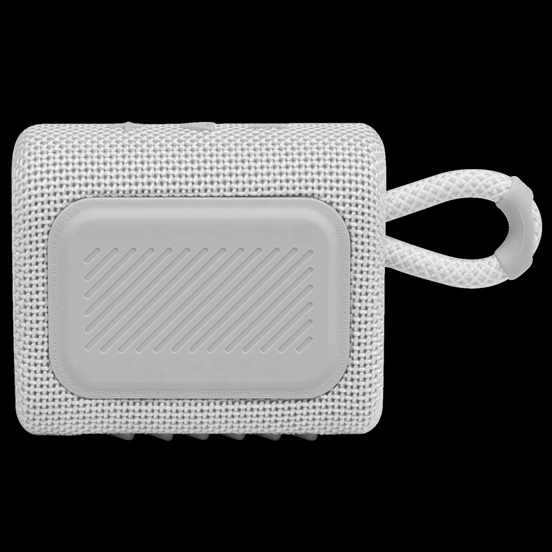 JBL Go 3 Portable Bluetooth Waterproof Mini Speaker Cloud White w/ Cloth2
