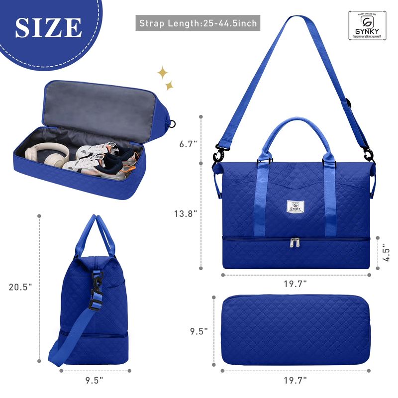 Travel Duffle Bag Weekender Bags for Women with Shoe Compartment Carry on Overni1