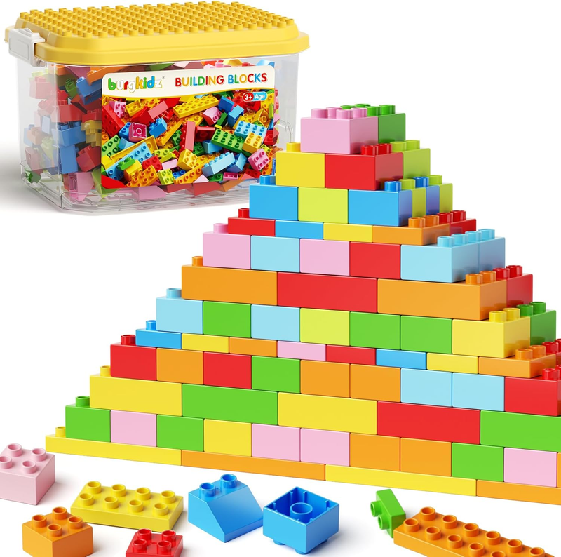 150PCS Jumbo Building Blocks STEM Educational Toy w Storage Box Ages 3+0