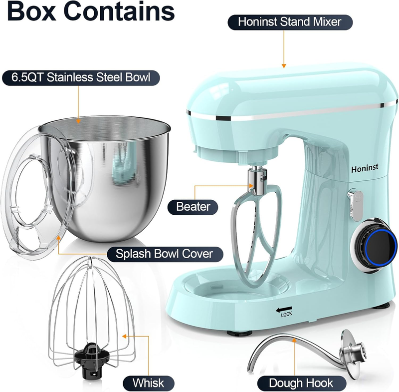 6.5QT Stand Mixer 10 Speed Tilt Head Kitchen Mixer with Bowl Dough Hook1