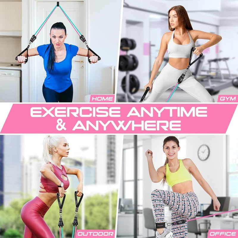RENRANRING 150LBS Resistance Bands Set with Handles & Ankle Straps for Training4