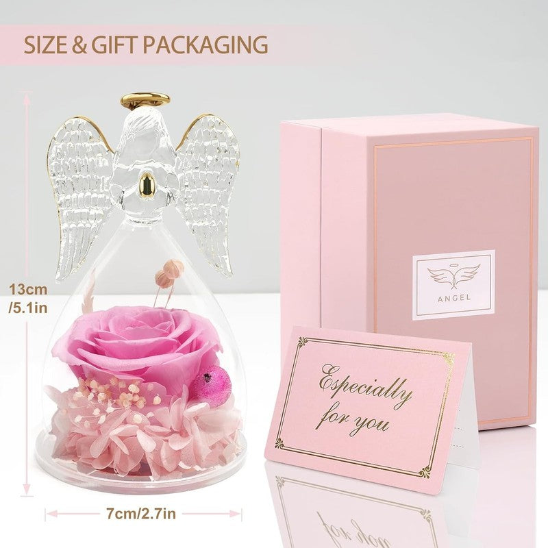 Mom Birthday Gifts for Mom, Angel Figurines with Real Rose Gifts for Her Mom Gra3