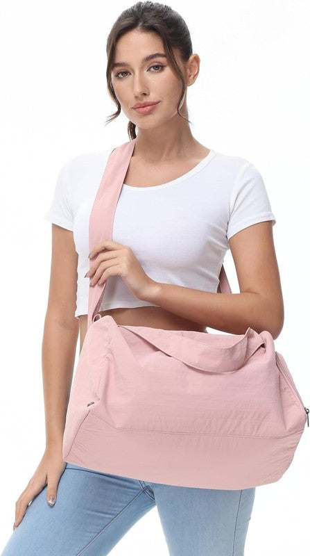 Small Gym Bag Shoes Compartment Duffle Travel Bag Wet Pocket Yoga Pilates Swim4