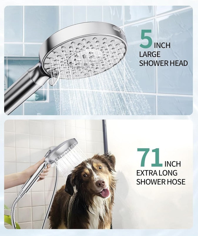 Filtered Shower Head Combo w/ Handheld High Pressure 9 Spray Mode for Hard Water5