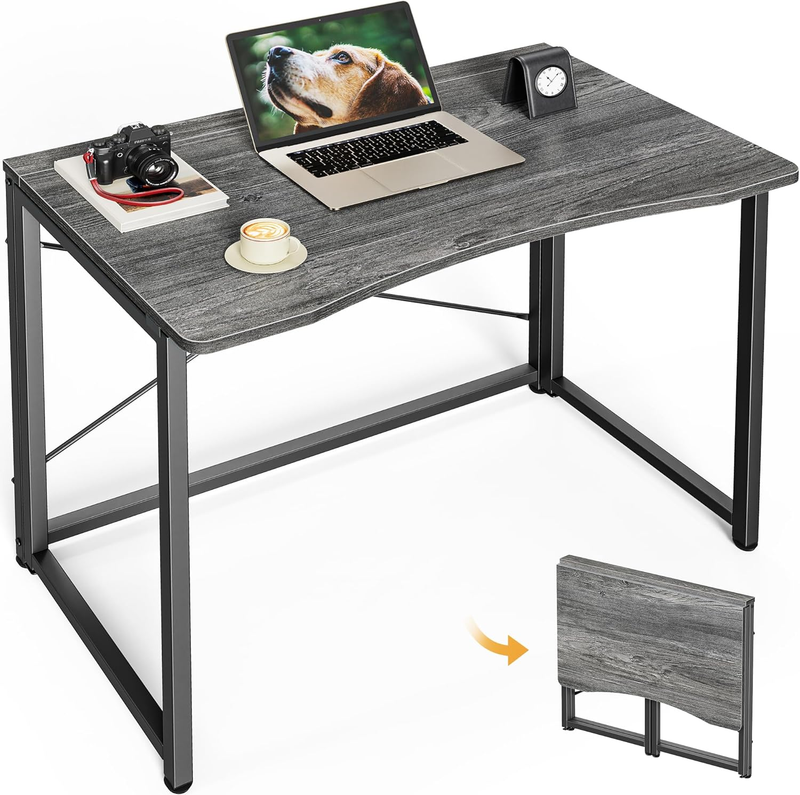 31.5" Folding Desk Grey   Small Space, Home Office, Easy Fold, Compact Design10