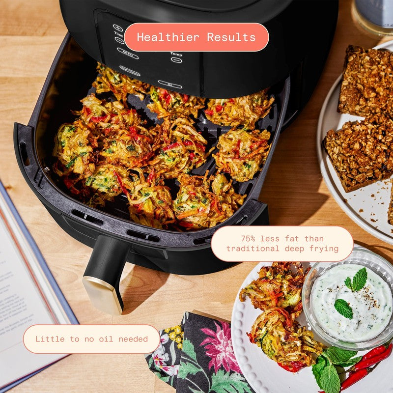 6 Qt Air Fryer w/ Turbocrisp Technology Evergood Ceramic Nonstick Black Sesame7