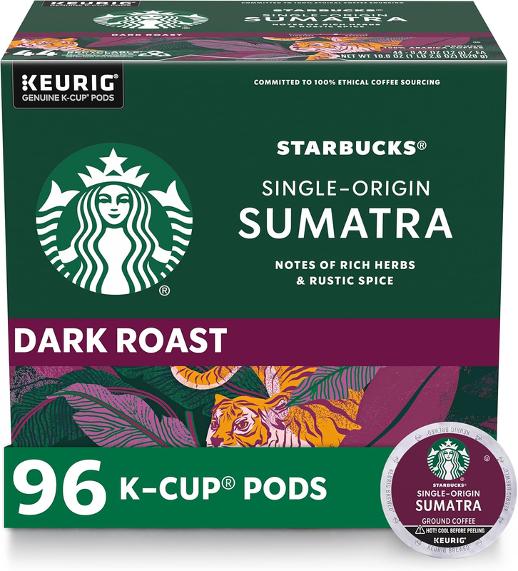 Sumatra Dark Roast K-Cup Coffee Pods, 100% Arabica, 96 Pods Total9