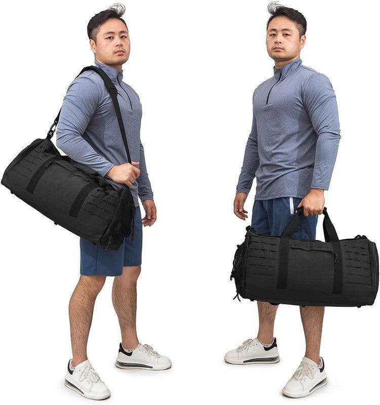 40L Tactical Duffle Bag for Men Gym Sport Travel Weekender Shoe Compartment6