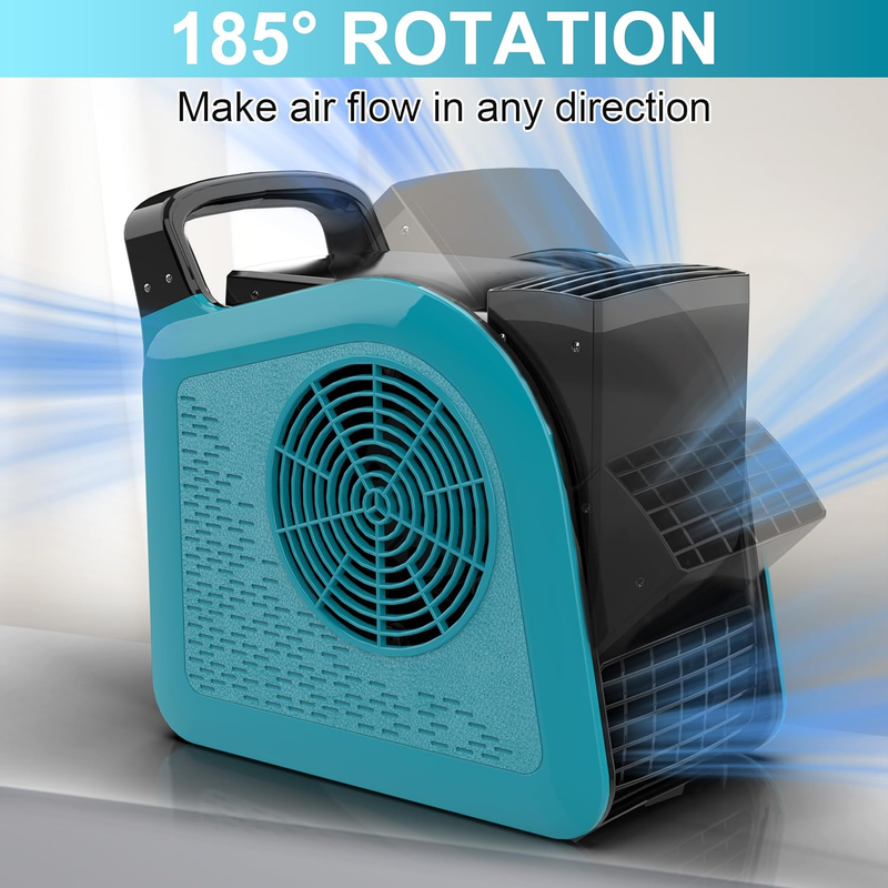 Portable High Velocity Blower Fan 3 Speed Air Mover 185° Utility Floor Fan Blue4