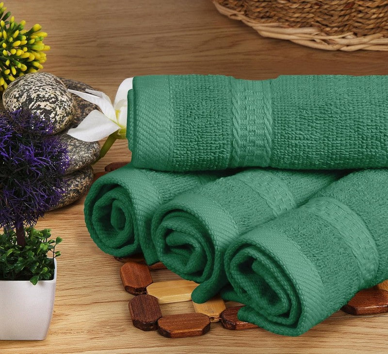 8 Piece Towel Set Hunter Green 100% Cotton 600 GSM Bath Hand Wash Towels6