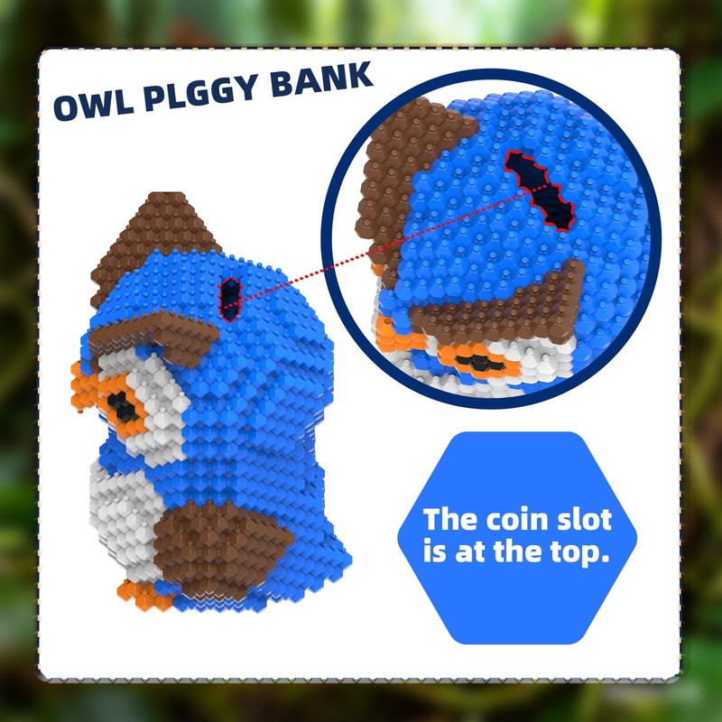 Owl Building Block Set Miniature 3D Educational Challenging STEM 548 Pieces 1-Co4