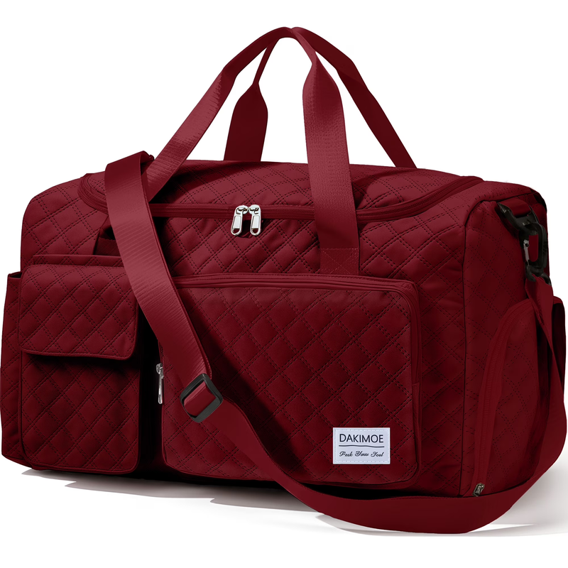 Travel Duffle Bag for Women Men, Weekender Overnight Bags Carry on Gym Bag with9