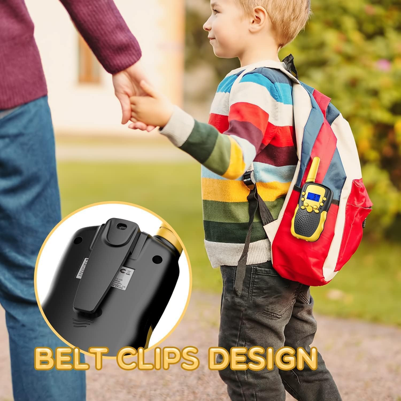 Kids Walkie Talkies Yellow 22 Channel 2 Way Radio 3 Mile Range LCD5