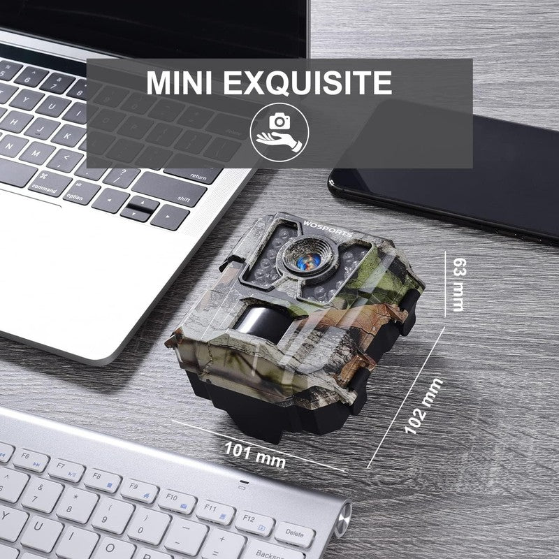 Mini Trail Camera 24MP 1080P HD IR Night Vision Waterproof Hunting Cam2