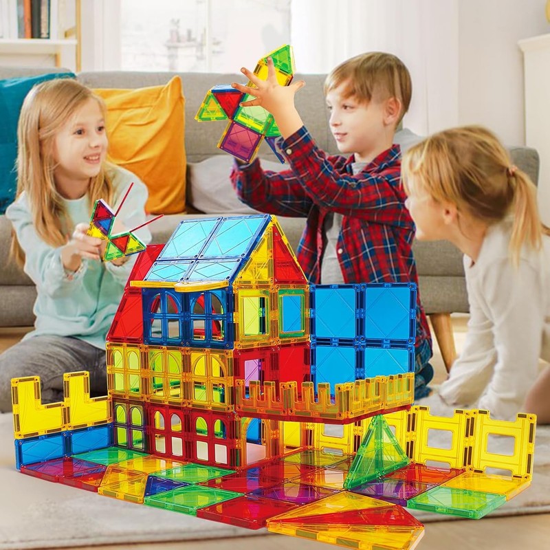 Magnetic Blocks - Magnetic Tiles Toys for Toddlers Kids Magnet Building Blocks P3
