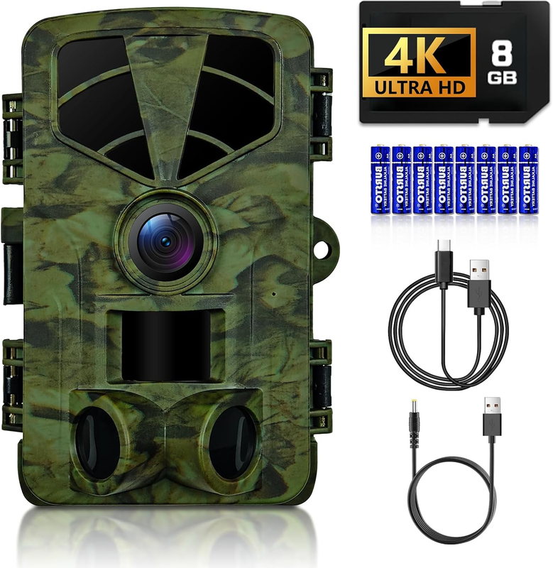 4K 48MP WiFi Trail Camera 0.1S Trigger Night Vision Waterproof IP66 120° BT11