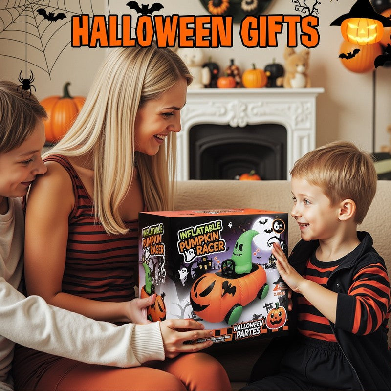 2.6Ft RC Halloween Inflatable Pumpkin Ghost Car Moving Toy Indoor Outdoor7