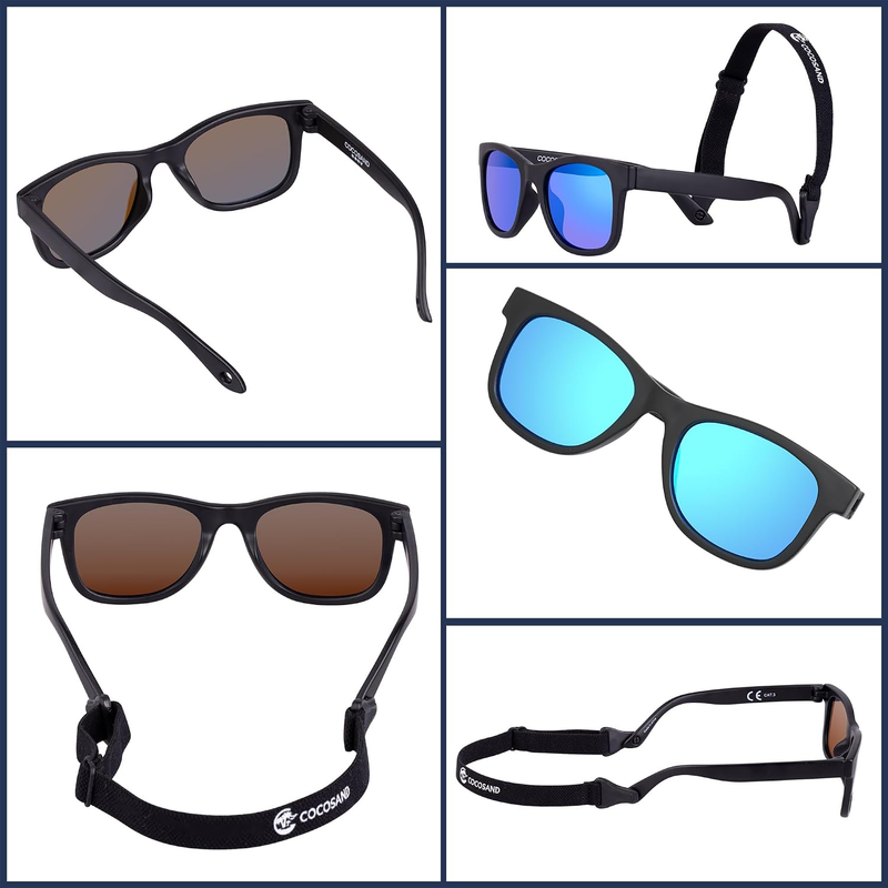 Polarized Baby Sunglasses UV400 Flexible Strap Infant Toddler 0 24 Months5
