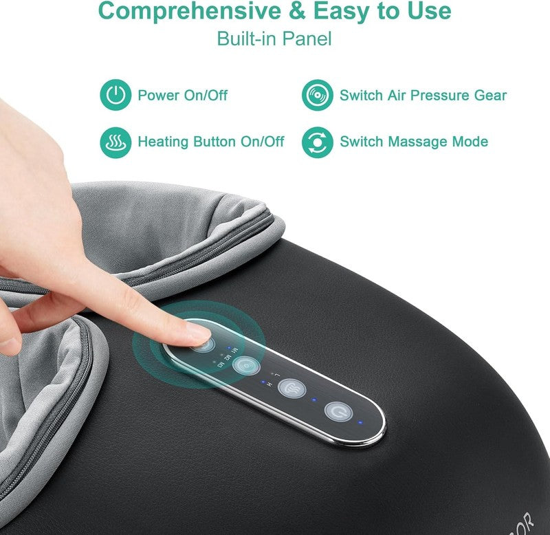 Shiatsu Foot Massager w/ Heat Deep Kneading Pain Relief Fits 13"3