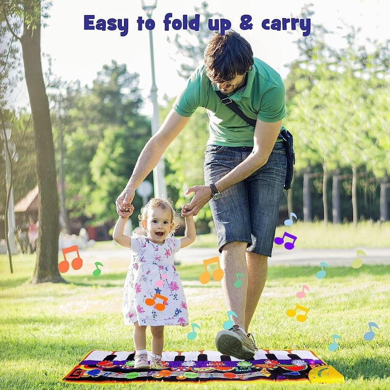 Baby Piano Mat with 25 Music Sounds, Kids Musical Playmat, Early Education Devel6