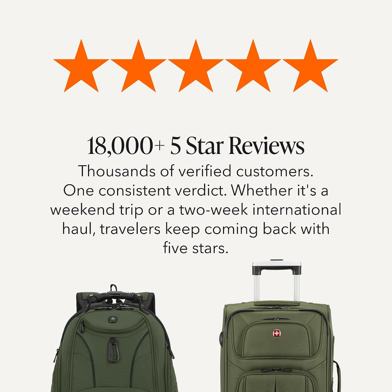 2 Piece Travel Set Carry On Spinner + 17" Laptop Backpack RFID Evergreen8