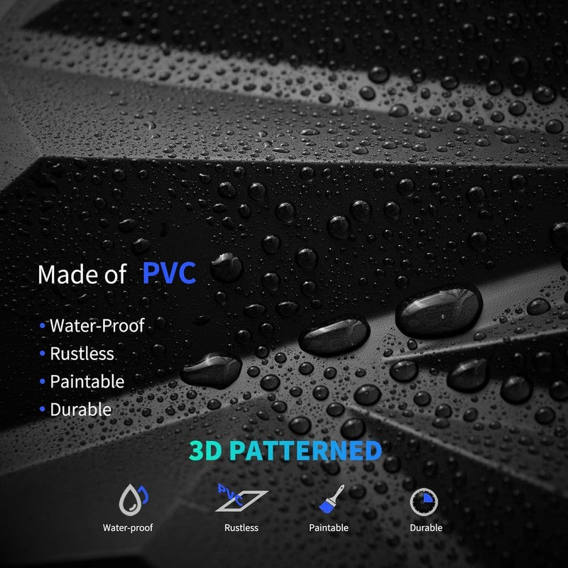 33 Pack 3D Wall Panel Diamond for Interior Wall Décor, PVC Flower Textured Wall 2