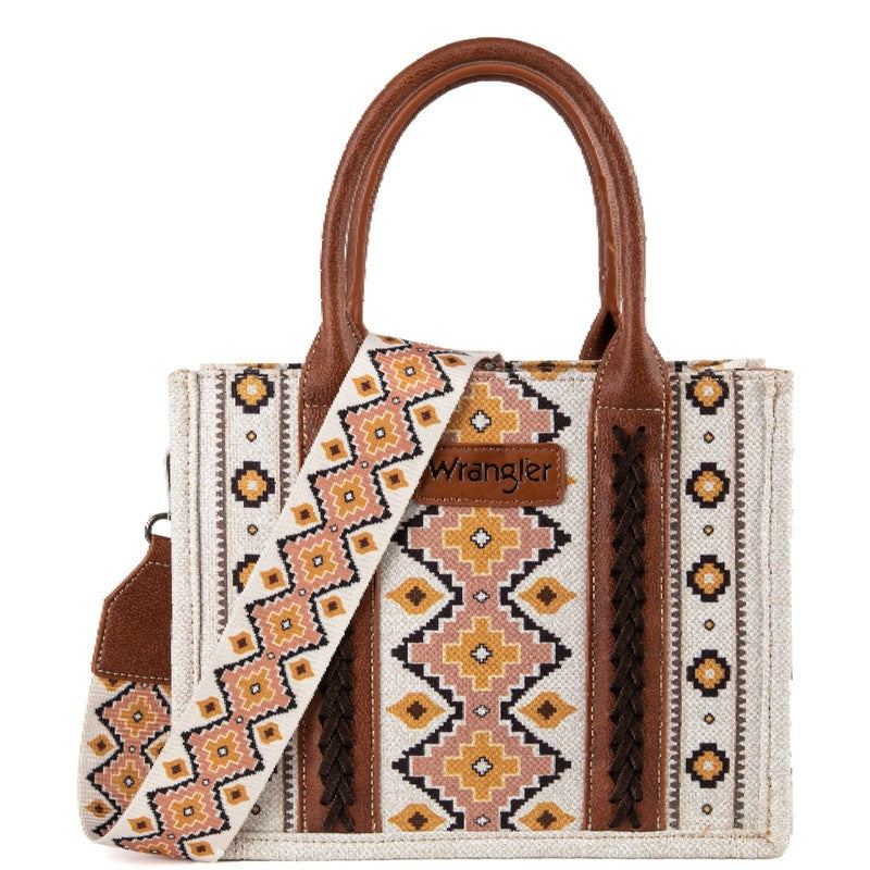 Wrangler Aztec Tote Bag for Women Boho Shoulder Purses and Handbags, Coffee3