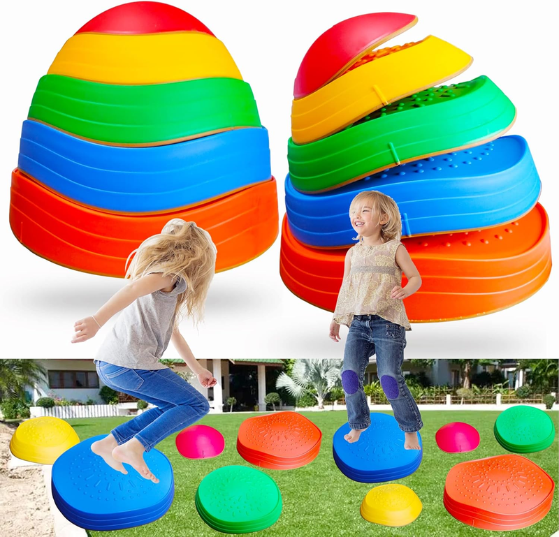 10pcs Kids Balance Stepping Stones Obstacle Course Non Slip Outdoor0