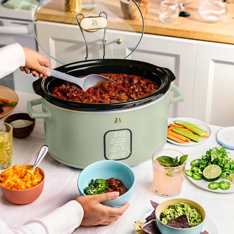 6 Qt Programmable Slow Cooker, Sage Green by Drew Barrymore3