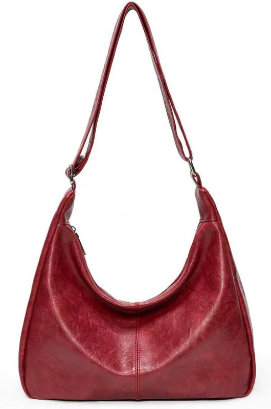 Hobo Bags for Women Vegan Leather Soft Foldable Shoulder Slouchy Tote Purse8