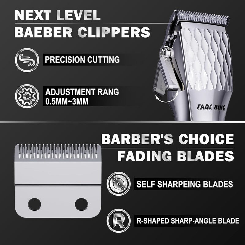 Professional Hair Clippers for Men | Cordless Barber Clippers with LCD & Case1