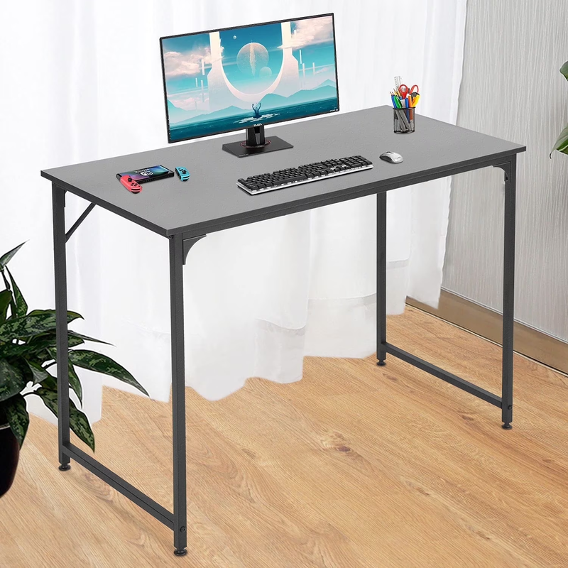 39 Inch Computer Desk Modern Writing Desk, Simple Study Table, Industrial Office7