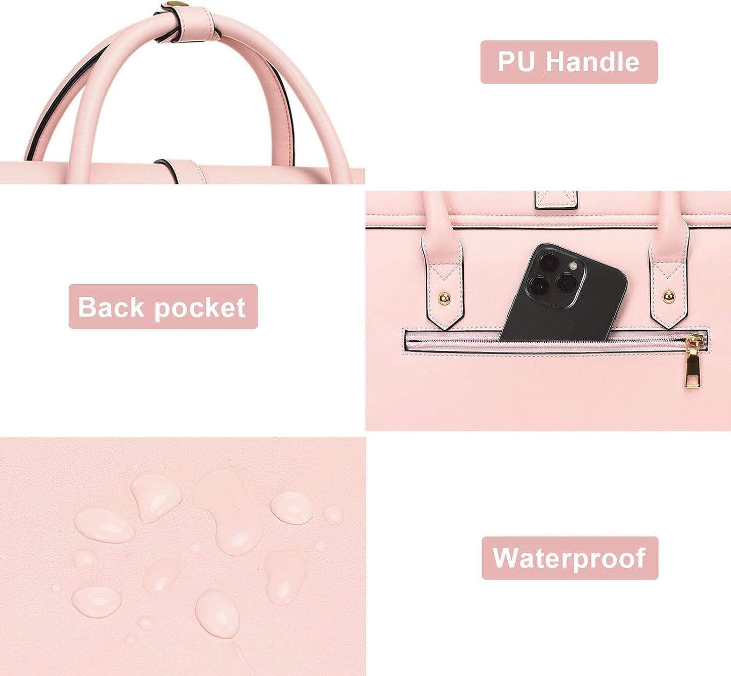 Women's PU Leather Laptop Bag Convertible Backpack Bowknot