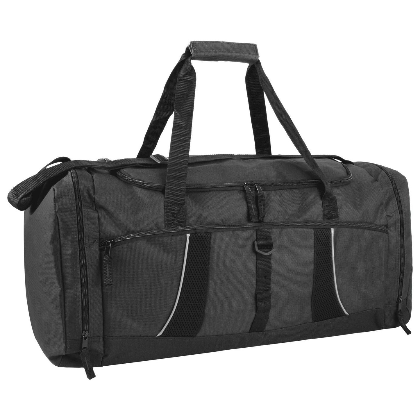 26 Inch 79L Duffel Bag Travel Gym Sports Shoulder Strap Black