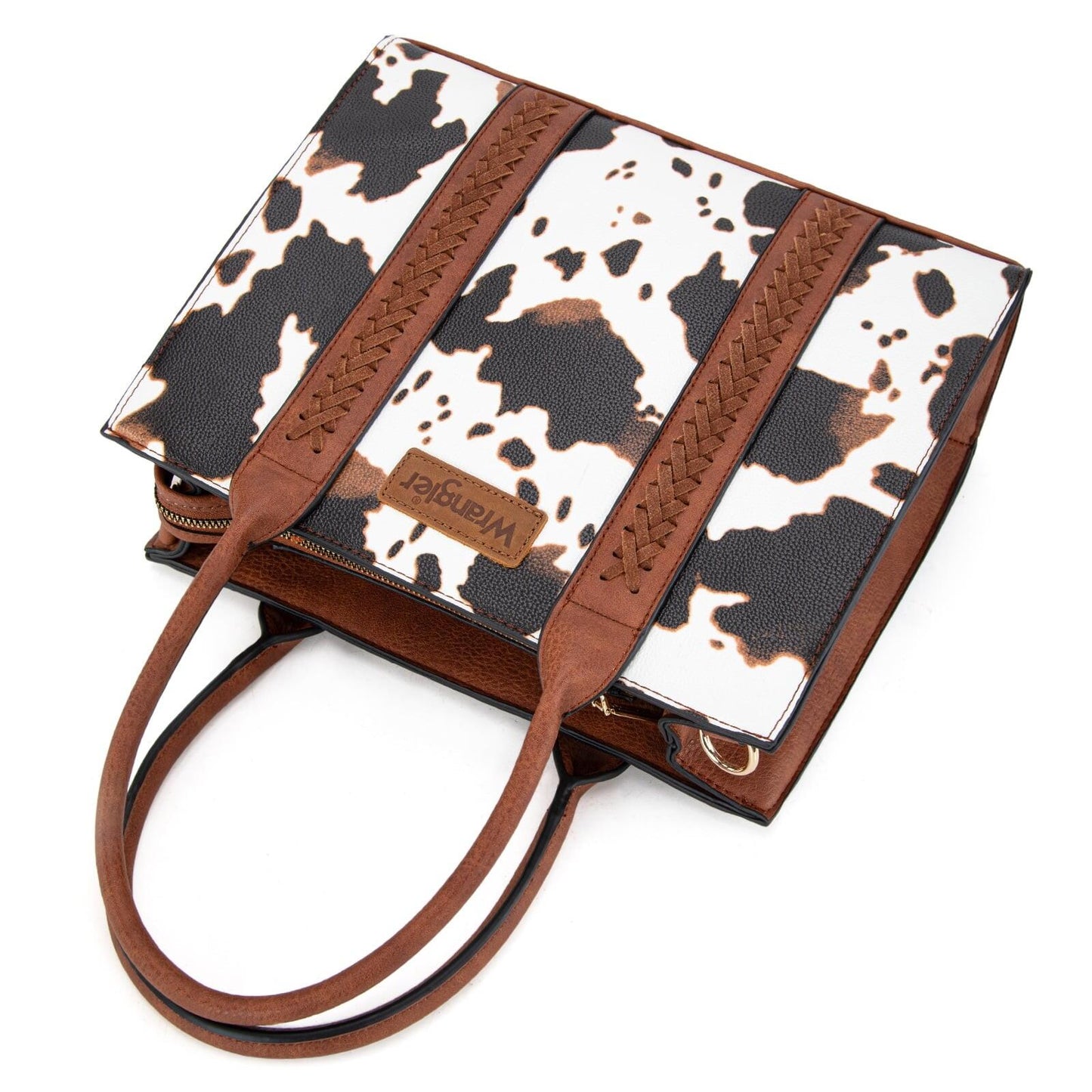 Wrangler 3Pcs Handbags Set Tote Bag & Medium Crossbody Purse & Wallet, Cow-Brown
