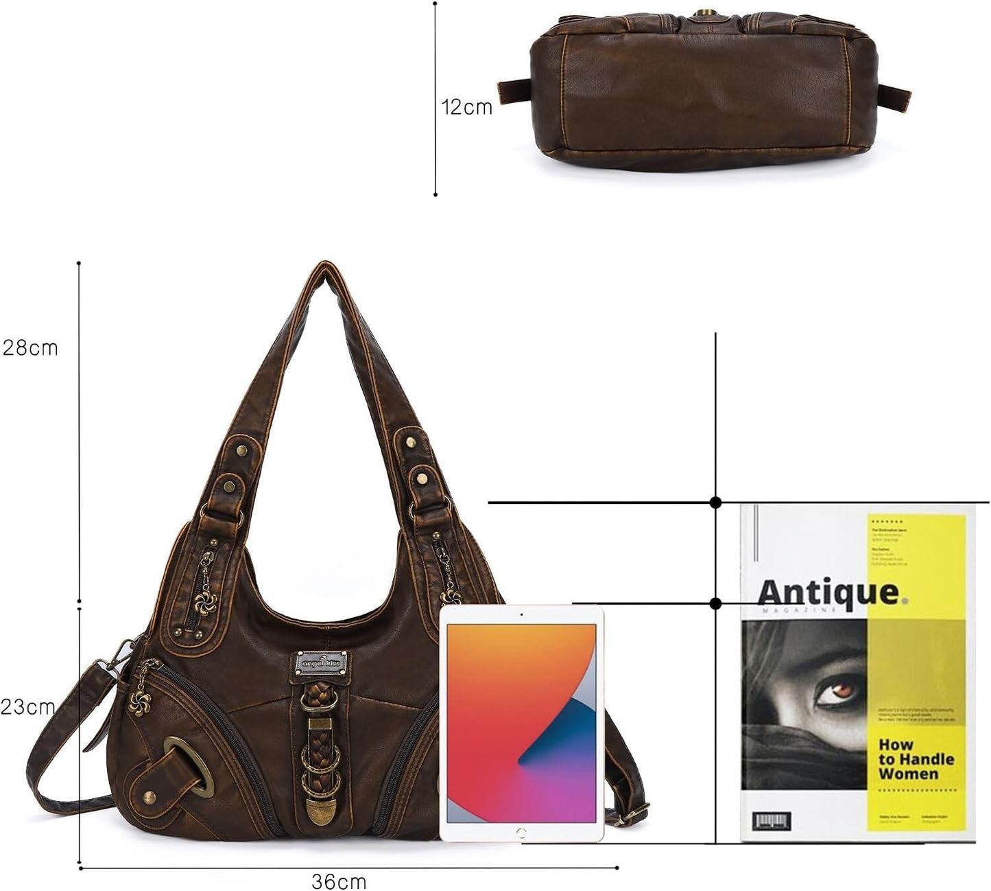 Angelkiss Women's Hobo Purse Large Daily Shoulder Bag