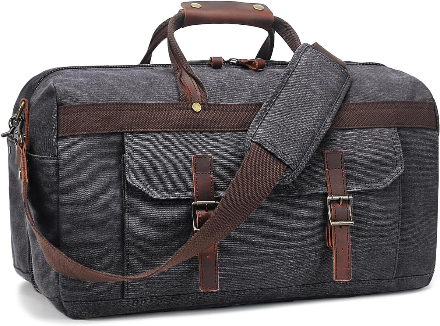Men's Women's Waterproof Leather Bag Overnight Weekender