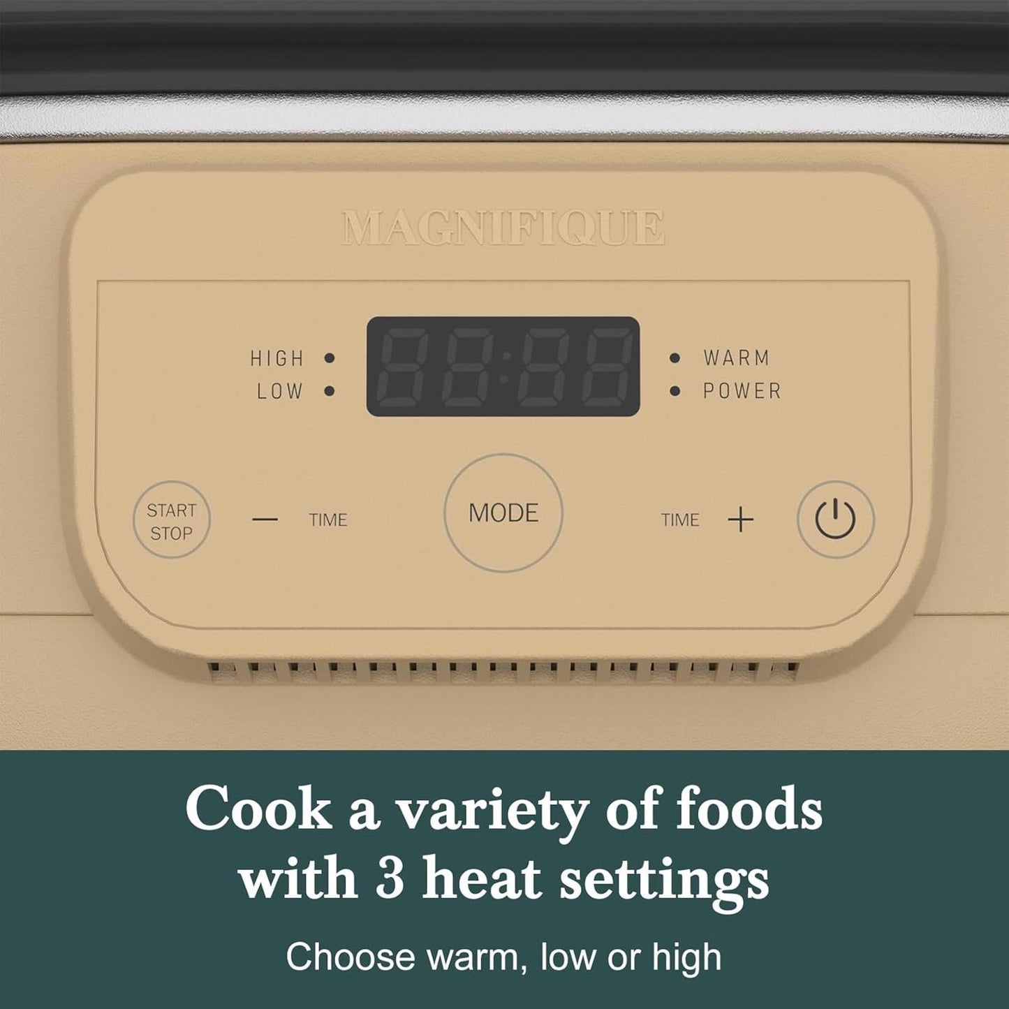 6Qt Programmable Slow Cooker Nonstick Removable Pot Brown Sugar Serves 6+
