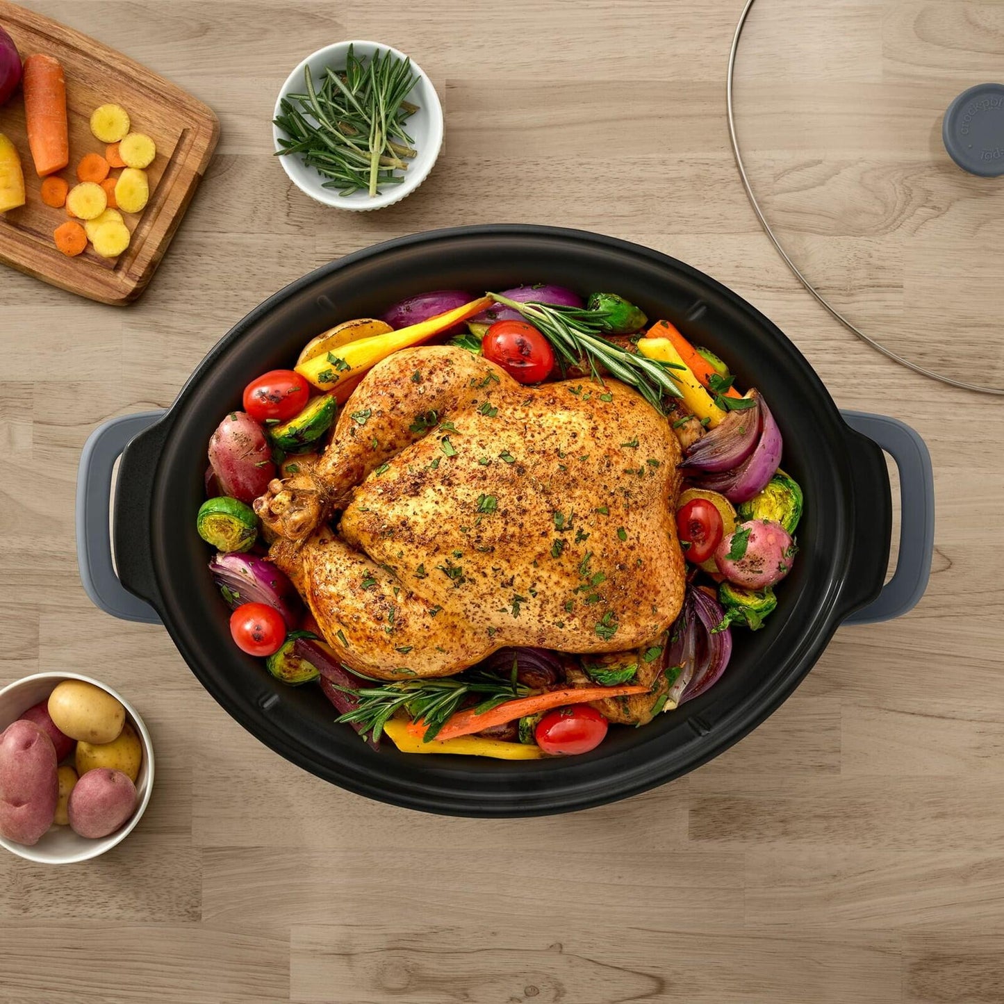 Manual 7-Quart Slow Cooker, Mussel Grey